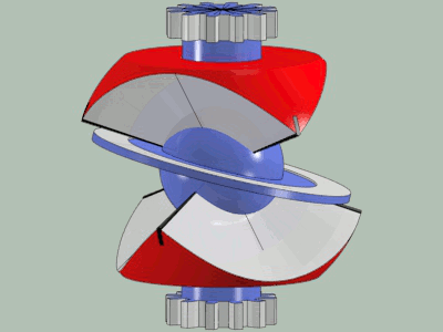 Motor esférico doble Wankel giratorio (DWG) por Yves SAUGET