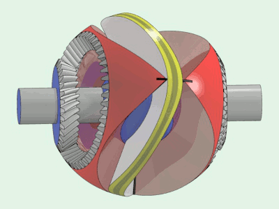 Moteur Wankel Sphérique Double (WSD) rotatif par Yves SAUGET