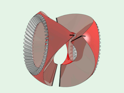 Double Spherical Wankel (DSW) rotary engine by Yves SAUGET