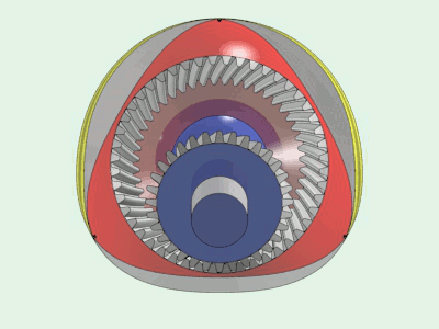 Moteur Wankel Sphérique Double (WSD) rotatif par Yves SAUGET