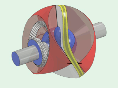 Doppelter Kugelförmiger Wankel drehender Motor von Yves SAUGET