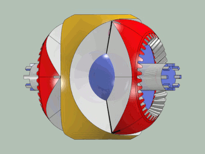 Moteur Wankel Sphérique Double (WSD) rotatif par Yves SAUGET